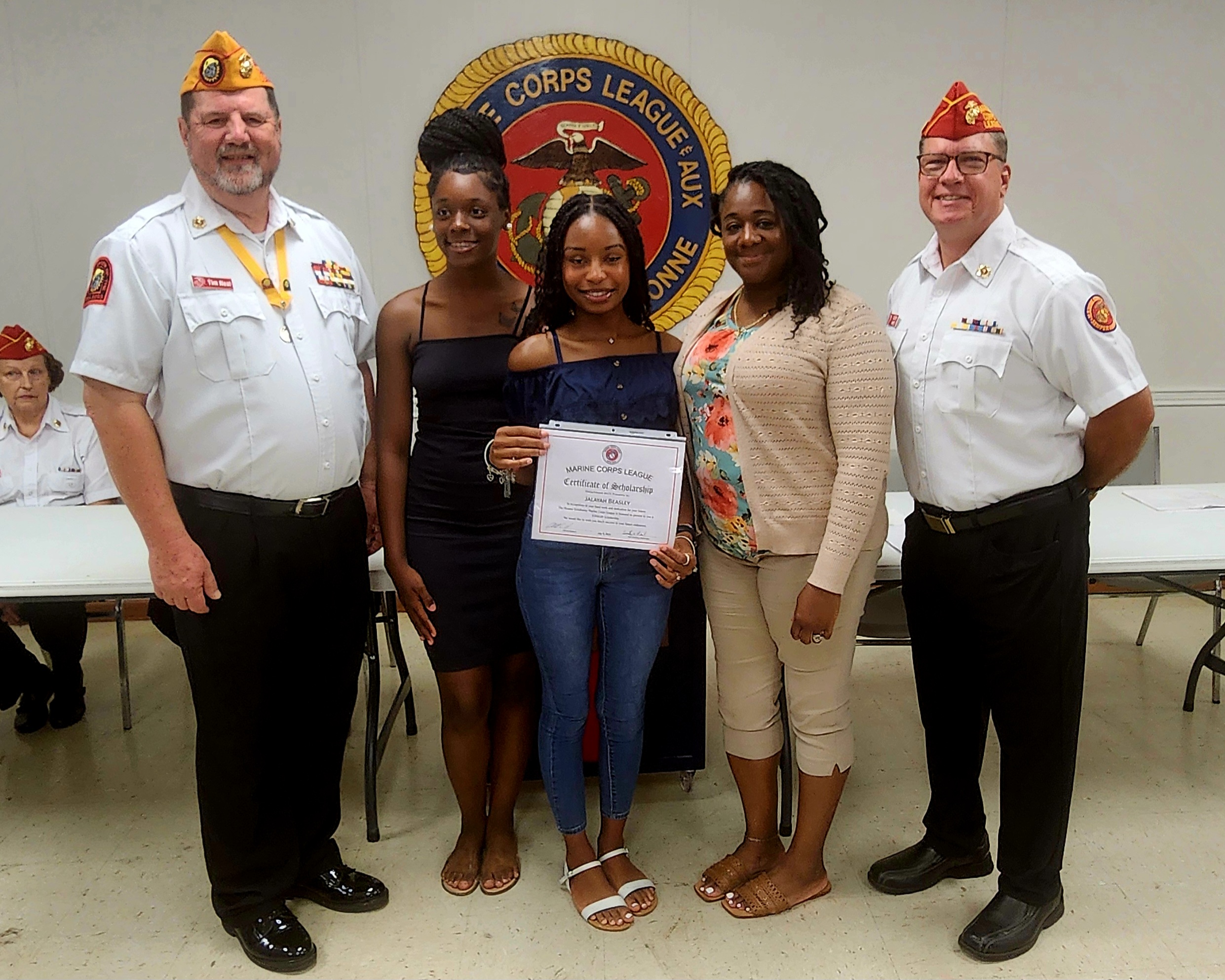 Scholarship winners and family
